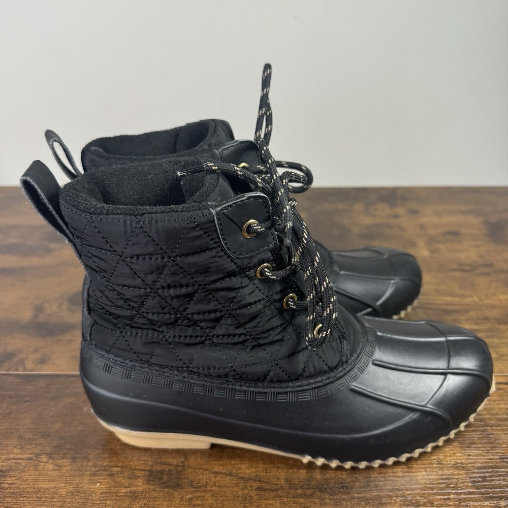 Magellan Outdoors Quilted Duck Boots Women's Size 10B Waterproof Shell Black
